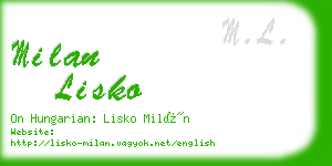 milan lisko business card